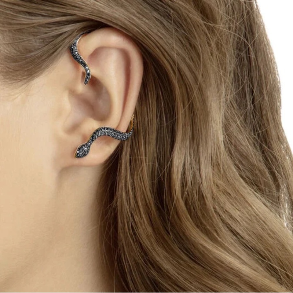 Swarovski snake cuff earring